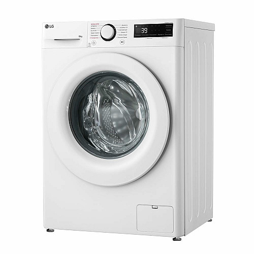 Пральна машина LG фронтальна, 8кг, 1200, A, 48см, дисплей, пара, інвертор, білий