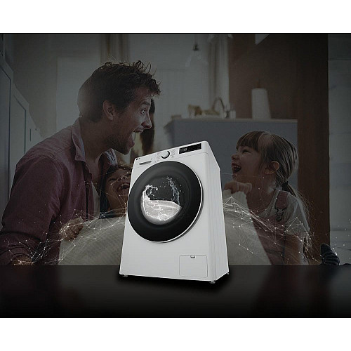 Пральна машина LG фронтальна, 9кг, 1200, A, 48см, дисплей, пара, інвертор, білий