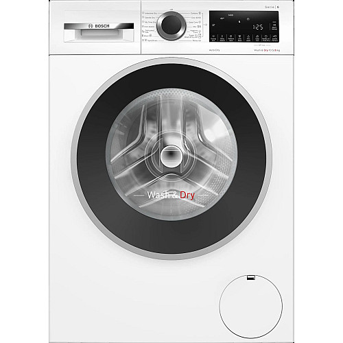 Стирально-сушильная машина Bosch фронтальная, 10.5(6)кг, 1400, A, 60см, дисплей, инвертор,белый