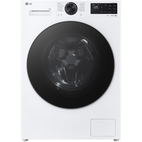 Пральна машина LG фронтальна, 8кг, 1200, A, 48см, дисплей, пара, інвертор, білий