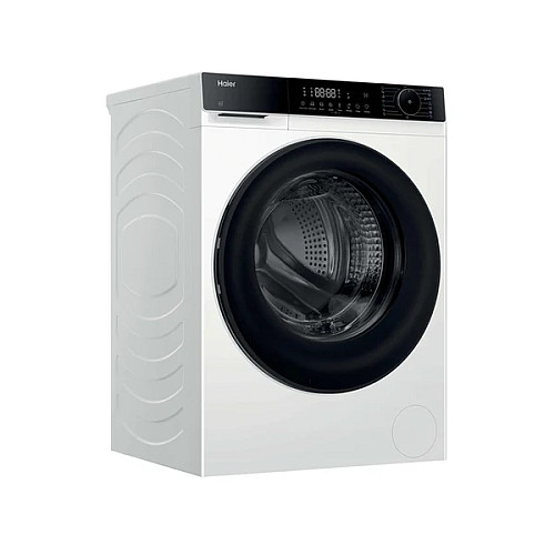 Пральна машина Haier фронтальна, 10кг, 1400, A, 52см, дисплей, пара, інвертор, люк чорний, білий