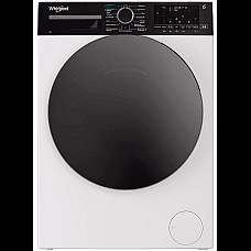 Пральна машина Whirlpool фронтальна, 8кг, 1400, C, 55см, дисплей, пара, інвертор, люк чорний, білий