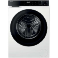 Пральна машина Haier фронтальна, 10кг, 1400, A, 52см, дисплей, пара, інвертор, люк чорний, білий