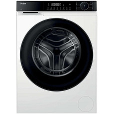 Пральна машина Haier фронтальна, 10кг, 1400, A, 52см, дисплей, пара, інвертор, люк чорний, білий