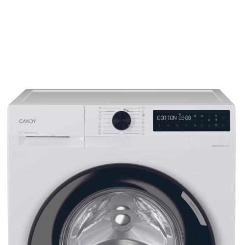 Пральна машина Candy ProWash 500 фронтальна, 8кг, 1400, A, 53см, дисплей, пара, інвертор, люк чорний, білий