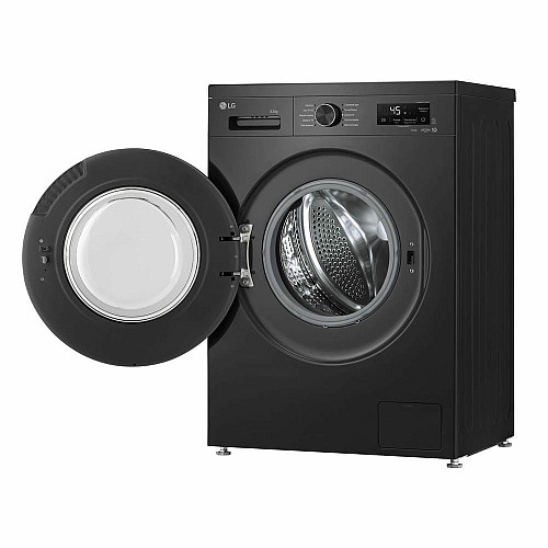 Стиральная машина LG фронтальная, 6.5кг, 1200, В, 44см, дисплей, пара, инвертор, черный