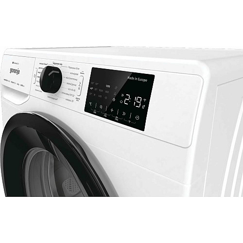 Стиральная машина Gorenje фронтальная, 8кг, 1200, A+++, 46,5см, дисплей, инвертор, пара, Wi-Fi, белый