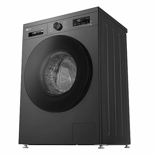 Стиральная машина LG фронтальная, 7кг, 1200, A, 44см, дисплей, пара, инвертор, черный