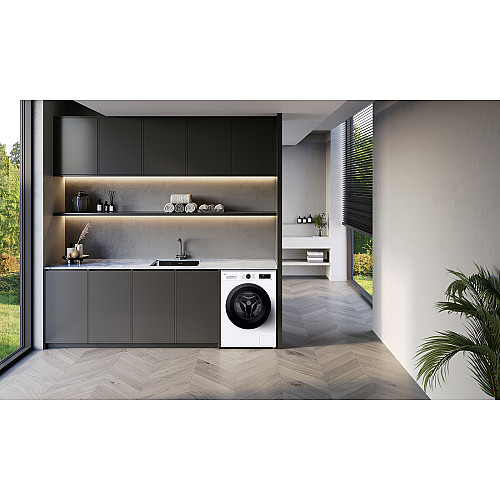 Пральна машина LG фронтальна, 7кг, 1200, A, 44см, дисплей, пара, інвертор, білий