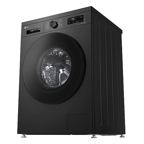 Пральна машина LG фронтальна, 9кг, 1400, A, 55см, дисплей, пара, інвертор, чорний