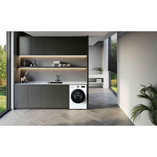 Пральна машина LG фронтальна, 6кг, 1200, В, 44см, дисплей, пара, інвертор, білий