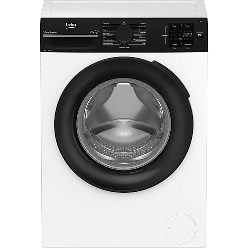 Пральна машина Beko фронтальна, 6кг, 1200, B, 45см, дисплей, інвертор, пара, білий
