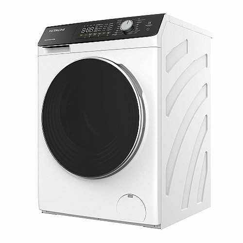 Стирально-сушильная машина Hitachi фронтальная, 8(5)кг, 1400, A, 60см, дисплей, пара, инвертор, белый