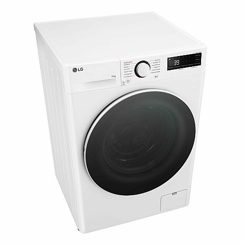 Пральна машина LG фронтальна, 11кг, 1400, A, 57см, дисплей, пара, інвертор, білий