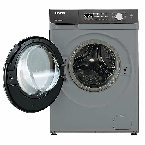 Стирально-сушильная машина Hitachi фронтальная, 8(5)кг, 1400, A, 60см, дисплей, пара, инвертор, серебристый
