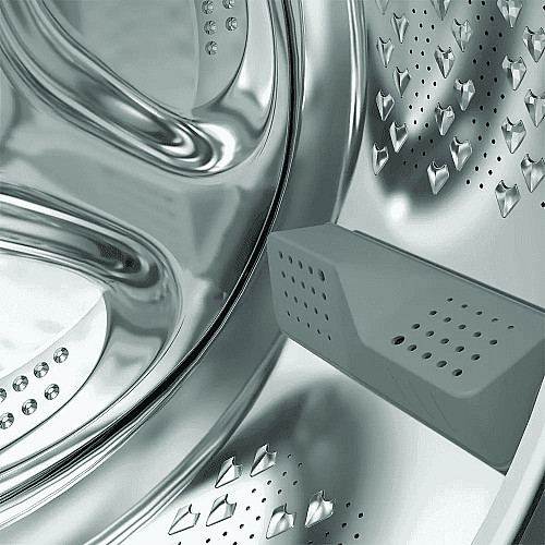 Стиральная машина Whirlpool фронтальная, 7кг, 1400, A, 49.6см, дисплей, пара, инвертор, черный люк, белый
