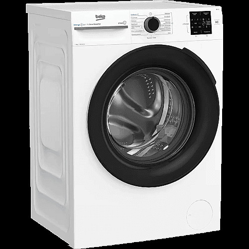 Пральна машина Beko фронтальна, 8кг, 1000, A, 55см, дисплей, інвертор, пара, білий