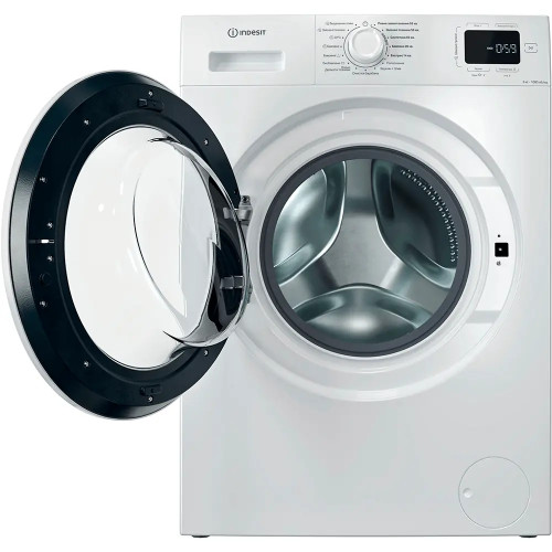 Пральна машина Indesit фронтальна, 6кг, 1000, A+++, 44.6см, дисплей, пара, інвертор, білий