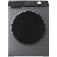 Прально-сушильна машина Hitachi фронтальна, 8(5)кг, 1400, A, 60см, дисплей, пара, інвертор, cріблястий