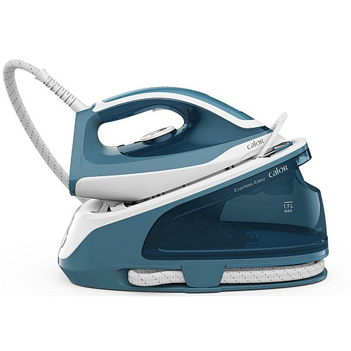 Утюг-парогенератор Tefal Express Easy, 2600Вт, 1700мл, паровой удар -350гр, постоянный пар - 120гр, керам. подошва, бело-бирюзовый