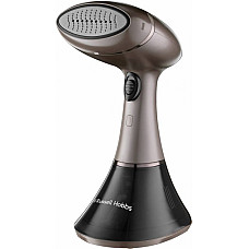 Відпарювач Russell Hobbs компактний Steam Genie Aroma, 1800Вт, 200мл, постійна пара - 32гр, керам. підошва, чорно-коричневий