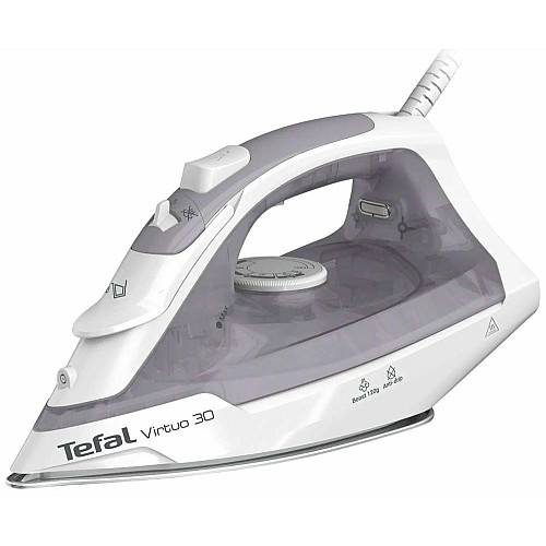 Утюг Tefal Virtuo 30, 2000Вт, 240мл, паровой удар -120гр, постоянная пара - 27гр, керам. подошва, серо-фиолетовый
