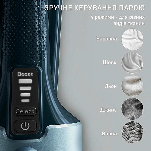 Отпариватель Tefal компактный Pure Force 3в1, 1800Вт, 180мл, постоянная пара – 35гр, керам. подошва, синий