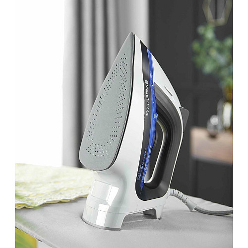 Утюг Russell Hobbs Easy Store Pro, 2400Вт, 320мл, паровой удар –180гр, постоянная пара – 45гр, хранение шнура, керам. подошва, бело-синий