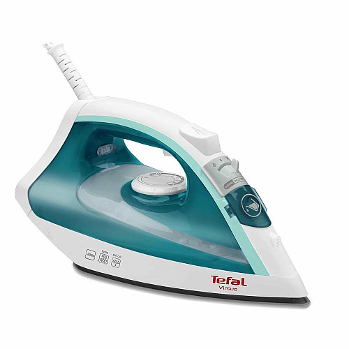 Утюг Tefal Virtuo, 1800Вт, 200мл, паровой удар -80гр, постоянная пара - 24гр, керам. подошва, бело-бирюзовый