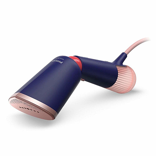 Відпарювач Philips компактний Series 5000, 1400Вт, 120мл, паровий удар -24гр, складана ручка, чохол-рукавичка, килимок, пластик, синій