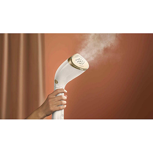 Отпариватель Philips компактный Series 7000, 1500Вт, 100 и 200мл, паровой удар -28гр, перчатка, чехол, нерж. сталь, белый