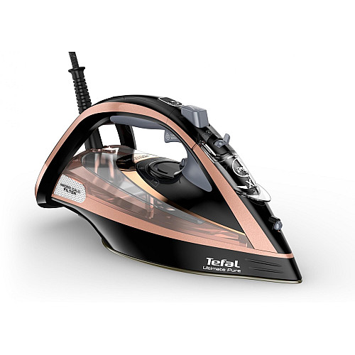 Праска Tefal Ultimate Pure, 3200Вт, 350мл, паровий удар -260гр, постійна пара - 60гр, керам. підошва, чорно-рожевий