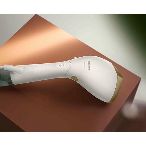 Отпариватель Philips компактный Series 7000, 1500Вт, 100 и 200мл, паровой удар -28гр, перчатка, чехол, нерж. сталь, белый