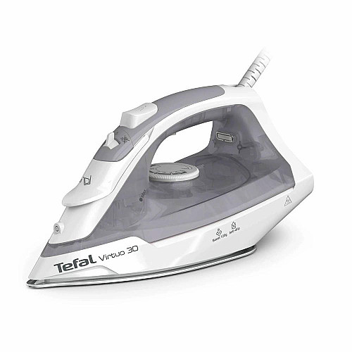 Утюг Tefal Virtuo 30, 2000Вт, 240мл, паровой удар -120гр, постоянная пара - 27гр, керам. подошва, серо-фиолетовый