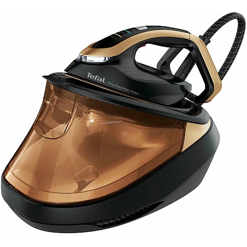 Утюг-парогенератор Tefal Pro Express Vision, 3000Вт, 1200мл, паровой удар -800гр, постоянный пар - 180гр, керам. подошва, черно-золотой