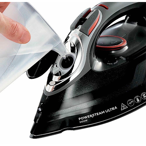 Утюг Russell Hobbs Power Steam Ultra, 3100Вт, 350мл, паровой удар -210гр, постоянная пара – 45гр, керам. подошва, серый
