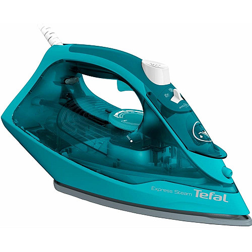 Утюг Tefal Express Steam, 2500Вт, 270мл, паровой удар -200гр, постоянная пара – 45гр, керам. подошва, бирюзовый