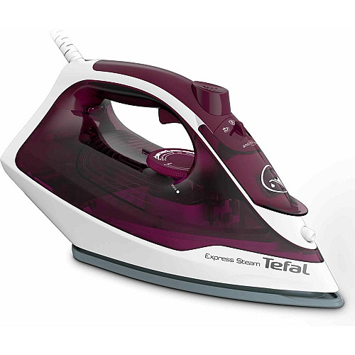 Утюг Tefal Express Steam, 2400Вт, 270мл, паровой удар -160гр, постоянная пара - 30гр, керам. подошва, бордовый