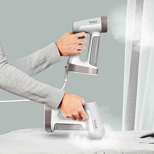 Отпариватель Tefal компактный Pure Force 2в1, 1800Вт, 180мл, постоянная пара – 35гр, керам. подошва, белый