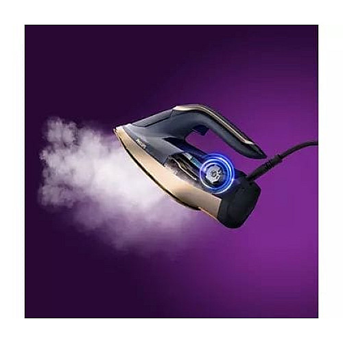 Утюг Philips Azur 8000 Series, 3000Вт, 350мл, паровой удар -260гр, постоянный пар - 85гр, нерж. сталь, темно синий