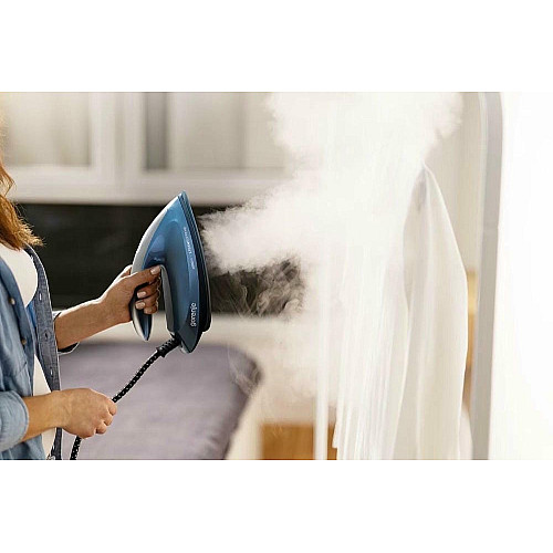 Утюг-парогенератор Gorenje, 3000Вт, 1500мл, паровой удар -160гр, дисплей, керам. подошва, синий