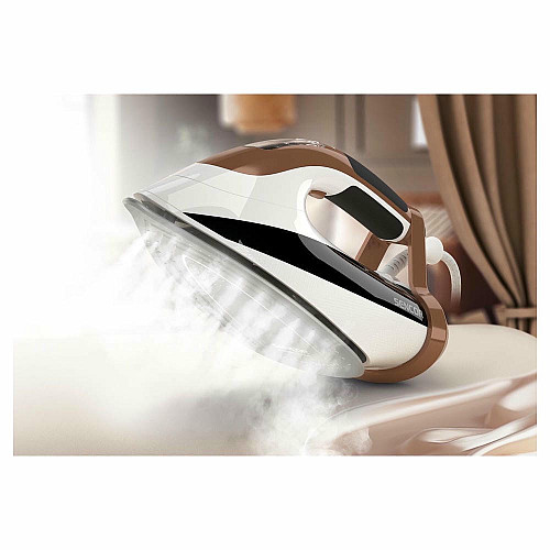 Утюг Sencor, 2800Вт, 330мл, паровой удар -195гр, постоянная пара - 55гр, pro и auto режимы, керам. подошва, бело-коричневый