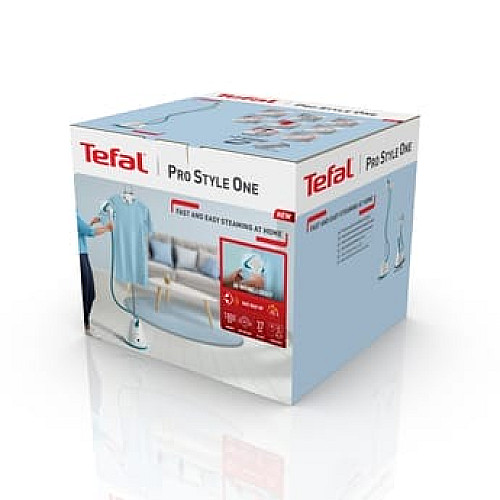 Отпариватель Tefal вертикальный Pro Style One, 1800Вт, 1500мл, постоянный пар - 37гр, нерж. сталь, бело-голубой