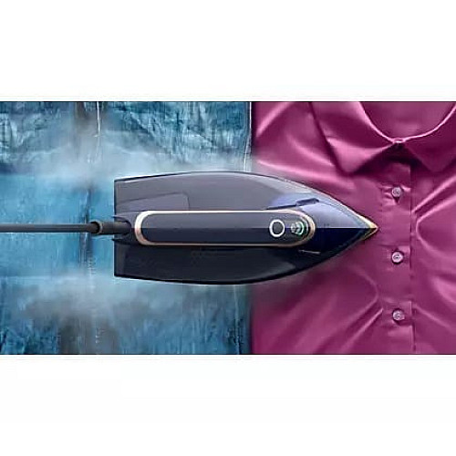 Утюг Philips Azur 8000 Series, 3000Вт, 350мл, паровой удар -260гр, постоянный пар - 85гр, нерж. сталь, темно синий