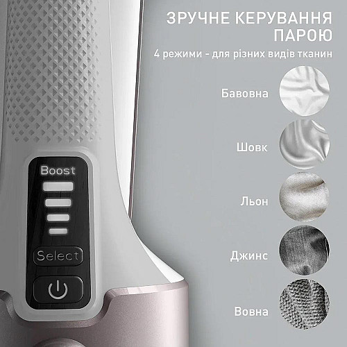 Отпариватель Tefal компактный Pure Force 2в1, 1800Вт, 180мл, постоянная пара – 35гр, керам. подошва, белый