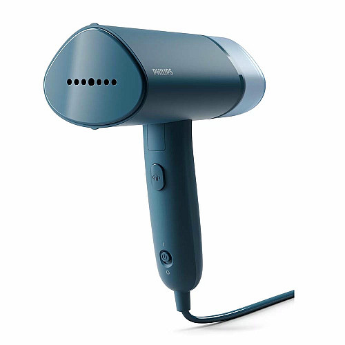 Відпарювач Philips компактний 3000 Series, 1000Вт, 100мл, постійна пара - 20гр, складана ручка, синій