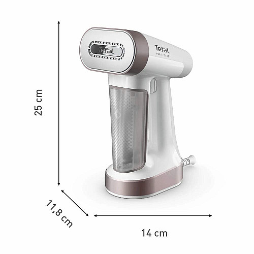 Отпариватель Tefal компактный Pure Force 2в1, 1800Вт, 180мл, постоянная пара – 35гр, керам. подошва, белый