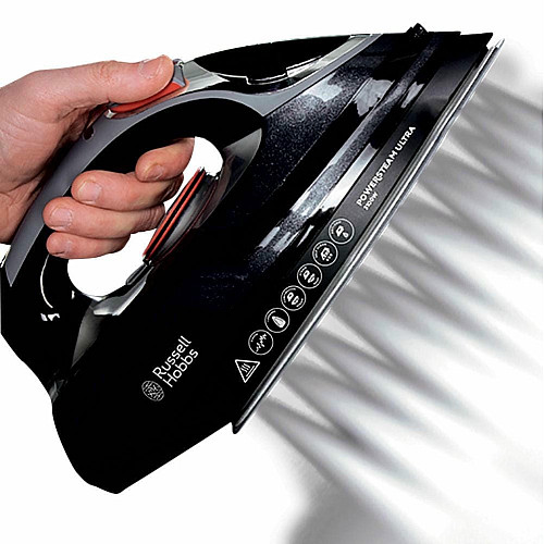 Утюг Russell Hobbs Power Steam Ultra, 3100Вт, 350мл, паровой удар -210гр, постоянная пара – 45гр, керам. подошва, серый