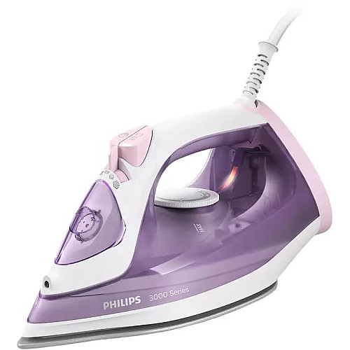 Праска Philips 3000 Series, 2000Вт, 300мл, паровий удар -140гр, постійна пара - 30гр, керам. підошва, пурпурний