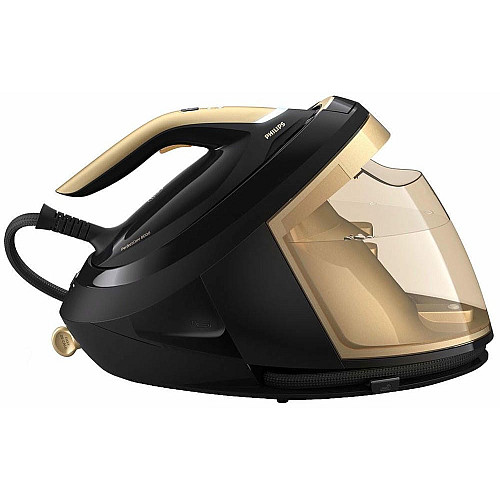 Утюг-парогенератор Philips PerfectCare 8000 Series, 2700Вт, 1800мл, паровой удар -700гр, постоянный пар - 170гр, нерж. сталь, черно-золотой